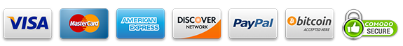 All Major Credit Cards, PayPal and Bitcoin Accepted. Secured by Comodo EV SSL. Accepted Forms